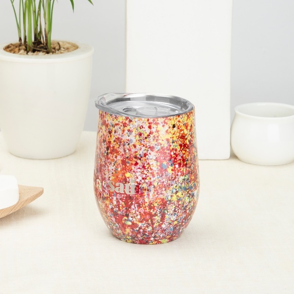 Stainless Steel Vacuum Insulated Wine Tumbler Cup with Lid 355 ml - Picture 7 of 7